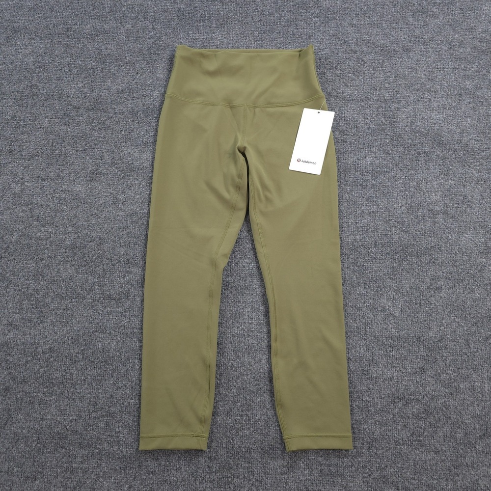 Lululemon Pants Womens 6 Green Wunder Train HR Crop 23" Everlux Leggings NEW